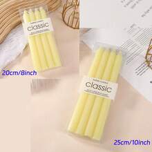 25cm(Approx.10in) / 20cm(Approx.8in) Minimalist Vertical Stripe Candles, Red/White/Blue/Green/Purple/Gray/Yellow/Orange/Pink/Black/Rose Red, Colored Candles, 8 Hours Burning Time/Pc, Geometric Striped Design, Suitable For Home Decor, Wedding, Gifts, Parties, Unscented Candles, Romantic Decorations, All Season - Multicolor - View 27