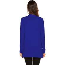 Newchoice Womens Casual Lightweight Long Sleeve Cardigan Soft Drape Open Front Fall Dusters (S-3XL) - Royal Blue - View 5