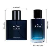YCZ Men's Cologne, A Father's Day Gift Selection, Featuring A Citrus And Mint Woody Fragrance, 1.69 Oz. With Its Unique Scent, It Makes The Perfect Birthday Gift For Your Father Or Boyfriend. Ideal For Holidays, Dates, Commuting, And Parties-A Premium Fragrance. - Xanh + Kho Báu Xanh - Xem 3