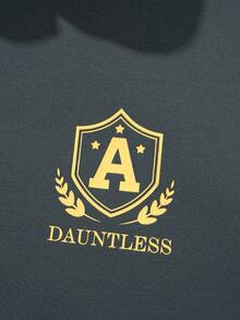 男士休闲商务花卉缎面字母印花立领拉链长袖羊毛夹克和抽绳腰长裤套装，秋冬 - 深灰色 - 查看 9