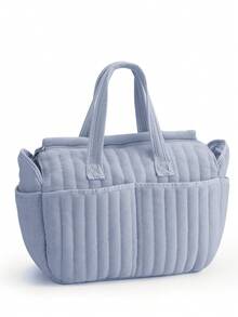 1pc Grey Fashion Tote Bag, Large Capacity Maternity Diaper Bag, Suitable For Daily Travel - Grey - View 15