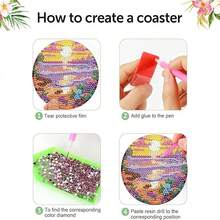 8pcs/Set Diamond Painting Coasters Set, Acrylic Starfish & Shell Coasters With Holders - Home Decor DIY Diamond Art Craft Kit For Beginners & Adults, Artificial Diamond Art Craft Supplies Gift - Multicolor - View 7