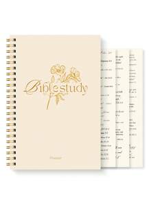 1本圣经学习日志笔记本，52周圣经学习指南，每日祷告日志，教会笔记，信仰礼物，男女皆宜的圣经学习用品，成人礼物，教师礼物，母亲节礼物 - 彩色 - 查看 12