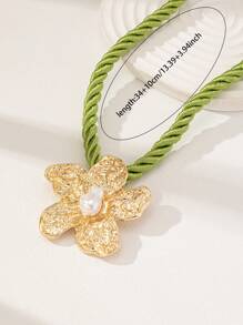 1 peça colar gargantilha com pingente floral de flor dourada para decoração feminina