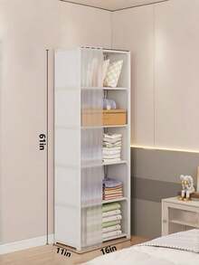 Dustproof Convenient Wardrobe, Home Bedroom Storage Simple Storage Cabinet Combination, Storage Cabinet, Small Apartment Rental Wardrobe Rack, Clothing Separation Storage, Wardrobe Rack - Multicolor - View 18