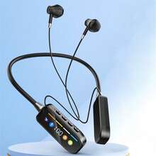 1pc Magnetic Design Button Control Soft Silicone Flexible Neckband HiFi Stereo Wireless Earphones, Fashion Wireless Music Headphones With 60 Hours Playtime