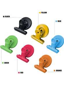 28pcs/20pcs/16pcs/8pcs/24pcs/4pcs/2pcs/10pcs/1pc 1.42*1.22*0.9 Inch Refrigerator Magnets, Magnetic Metal Chip Clips, Whiteboard Storage Cabinet Magnets, Strong Clips, Classroom Storage, Teacher Essentials, School Supplies, Magnetic Clips, Wedding, Galaxy Party Decor, Home Decor, Bedroom Decor, Birthday Decor, Kitchen & Bathroom Decor, Kitchen Accessories - Multicolor - View 3