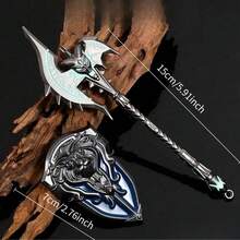 1pc Lich King's Frostmourne Full Metal Craft Model. Exquisite Decor, Collectible Merchandise, Lich King Replica, 2025 Must-Have For Fans! Perfect Gift For Birthday, Christmas, Halloween - Multicolor - View 3