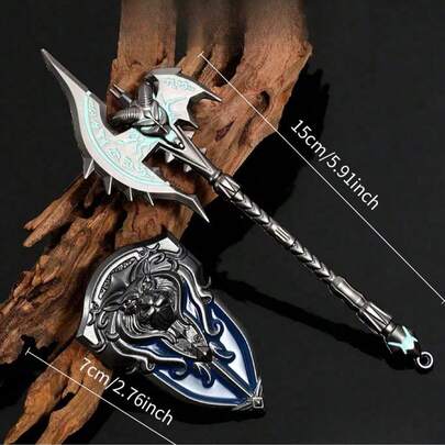 1 mô hình kiếm Frostmourne của Lich King bằng kim loại nguyên khối. Vật trang trí tinh tế, hàng sưu tầm, mô hình Lich King thu nhỏ, món đồ không thể thiếu năm 2025 dành cho người hâm mộ! Món quà hoàn hảo cho sinh nhật, Giáng sinh, Halloween.