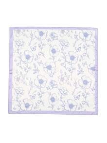 1 chiếc khăn vuông in họa tiết đơn giản 70*70cm, kiểu khăn bandana mùa xuân mới, đa năng cho nữ giới sử dụng như thắt lưng, phụ kiện tóc, băng đô, khăn quàng cổ thời trang cho váy, khăn tắm biển. - Màu tím hoa cà - Xem 3