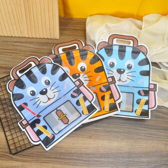 QIYINGFA 20pcs Portable Small Gift Bags, Cartoon Candy Snack Bags With Transparent Window, Snack Gift Packaging Bags For Easter, Wedding, Birthday, Christmas Party And More Occasions