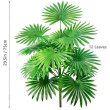 56-84-105cm/41.33in Artificial Plants Large Fake Fan-Leaf Sunflower Tree Plastic Plant Leaves Artificial Jungle Palm Tree - Olive Green - View 9