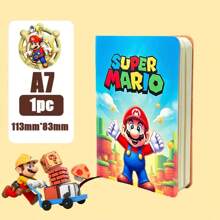 SuperMario 1 Set mit 3 Mini-Taschennotizbüchern aus Kunstleder mit 2 dazu passenden Kugelschreibern - tragbare Mini-Notizbücher mit je 100 Blatt, 100 Seiten, Lesezeichen, verschiedene Stile, kreative Mehrfarbstifte - geeignet für Reisen, Büro, Schule, Buchhaltung, Mini-Taschennotizbücher und zum Mitschreiben, Partygaben, Schulmaterial, Schulanfang