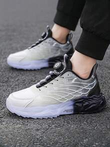 男士休闲运动鞋，百搭时尚，旋转按钮设计，减震防滑外底，轻便舒适，适合跑步、训练、健身房