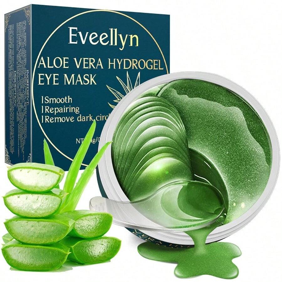Under Eye Patches 60PCS Aloe Vera And Collagen Eye Mask Eye Patches For Puffy Eyes AntiAging Eye Mask For Puffiness Under Eye Mask For Dark Circles And Eye Bags Hydrating Eye Gel Pads(Green) - as pic - View 1