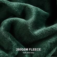 Sofa Blanket Living Room Cover SetFleece Blanket Twin Size, Soft Cozy Twin Blanket, Fuzzy Flannel Blanket Bed, Sofa, Couch, Travel, Camping, 60 X 80 Inches - 墨綠色 - 查看 2