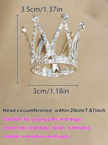 1pc Pet Birthday Crown Hat, Cat Birthday Crown Hat, Dog Birthday Crown Hat, Cat & Dog Pearl Crown Hat