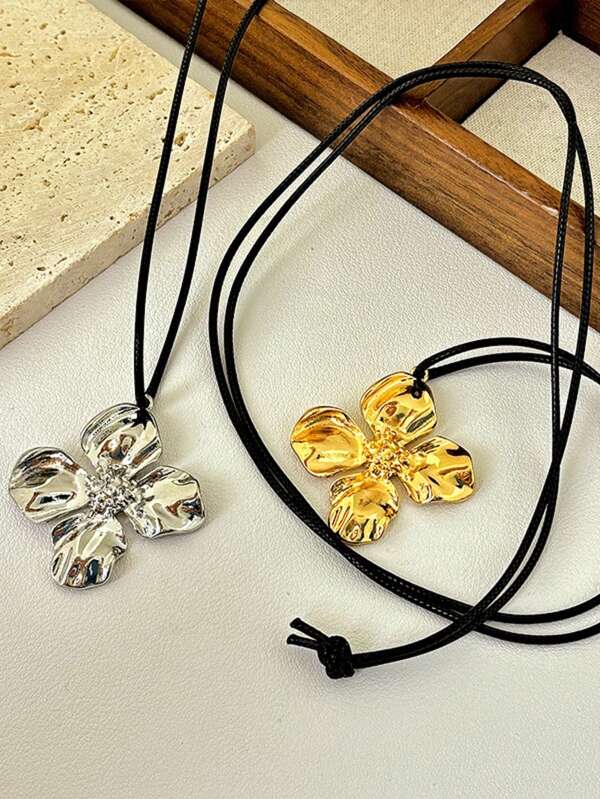 Collar de mujer de las Cinco Bendiciones, collar de cadena pequeña con delicadas cuentas de oro y colgante