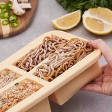 Tray 1 Cup X 4 Portions Big Silicone Freezing With Lid, Soup&Meal, Prep Food Leftovers Freezer Storage Container, 2Pack - 1 cốc - Xem 6