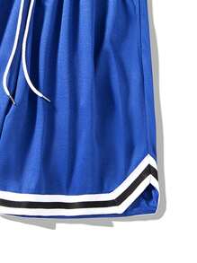 1pc Men's American Basketball Shorts, Lightweight Loose Breathable Sports Pants, Summer Casual Bermuda Shorts