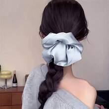 1 件素色优雅缎面大号发圈 - 柔软、舒适、高弹力发带，适合女性日常使用、发带、发饰、发饰 - 彩色 - 查看 2