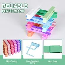 100pcs/Pack Colorful Wooden Clothespins, 2.9 Inch Crafts Clips, Soft Color Household Clothespin For Hanging Pictures, 10 Colors Assorted