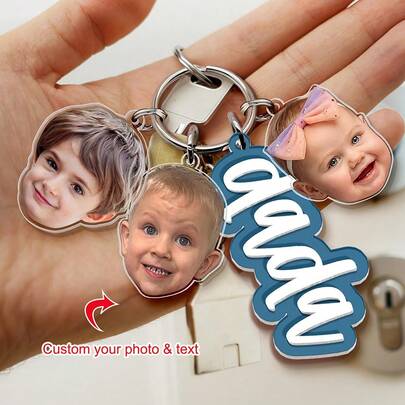 1Pc Personalized Father's Day Gift For Dad, Custom Dada Keychain With Kids Face Charm, Dad Keychain Gift From Kids, Husband Gift, Gift For Papa,Funny Customized Kids Face Acrylic Keychain Gift Idea For Husband, Birthday Gift Idea For Papa, Couple Gift, Valentine Gift, Anniversary Gift, Father's Day Gift, Best Friend Gift, Gift For Dad, Gift For Boyfriend.,Durable,Colorful,Cute,Adorable,Funny,Kawaii,Y2K,Stylish,Unisex,Casual,Custom,Personalized,Unique,Customized,Ideal Gifts For Him,Ideal Gifts For Her,Her,Boyfriend,Girlfriend,Family,Friends,Durable,Colorful,Cute,Adorable,Funny,Kawaii,Y2K,Stylish,Unisex,Casual,Custom,Personalized,Unique,Customized,Ideal Gifts For Him,Ideal Gifts For Her,Her,Boyfriend,Girlfriend,Family,Friends