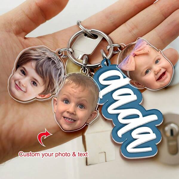 1Pc Personalized Father's Day Gift For Dad, Custom Dada Keychain With Youth Face Charm, Dad Keychain Gift From Youth, Husband Gift, Gift For Papa,Funny Customized Youth Face Acrylic Keychain Gift Idea For Husband, Birthday Gift Idea For Papa, Couple Gift, Valentine Gift, Anniversary Gift, Father's Day Gift, Best Friend Gift, Gift For Dad, Gift For Boyfriend., Colorful,Cute,Adorable,Funny,Kawaii,Y2K,Stylish,Unisex,Casual,Custom,Personalized,Unique,Customized,Ideal Gifts For Him,Ideal Gifts For Her,Her,Boyfriend,Girlfriend,Family,Friends, Colorful,Cute,Adorable,Funny,Kawaii,Y2K,Stylish,Unisex,Casual,Custom,Personalized,Unique,Customized,Ideal Gifts For Him,Ideal Gifts For Her,Her,Boyfriend,Girlfriend,Family,Friends,Practical Gift