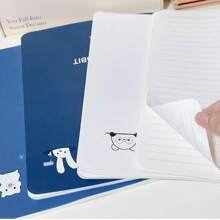 1 pezzo/4 pezzi Quaderno minimalista A5/B5 spesso, di alta qualità e stile estetico Ins, con copertina a motivi animali/cartoni animati, pagine interne spesse, blocco note portatile, quaderno semplice, per lo studio del vocabolario, per appunti, per ufficio/scuola, regalo per il ritorno a scuola, regalo di compleanno/Natale/Ognissanti/Ringraziamento, premio scolastico, forniture scolastiche, ritorno a scuola