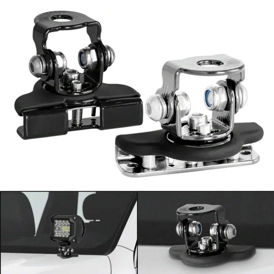 2pcs Car Auto Hood LED Work Light Mount Bracket Holders A-Pillar SUV Cover Light Mounting Clamp Universal Compatible With IPhone, Android Phone, Gift For Birthday, Family, Friends Car Accessories Car Phone Holder