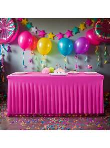 1 pieza Mantel de mesa de tela de espándex blanco, resistente a las arrugas y lavable, se ajusta a mesas de comedor rectangulares, funda elástica para mesa de patio, adecuada para bodas, banquetes, fiestas, estilo Ins de lujo, mantel elástico blanco para hotel, banquete, cumpleaños, conferencia