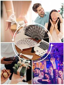 Quạt ren hoa hồng vàng tinh tế (1/2 chiếc), chất liệu ren trang nhã và đẹp mắt, chiếc quạt mát lý tưởng cho những chuyến đi, tụ họp và tiệc tùng hàng ngày, thích hợp cho chụp ảnh và khiêu vũ. - Nhiều màu - Xem 12