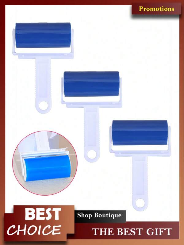1pc Pet Hair Remover, Household Lint Remover Roller, Magic Pet Hair Remover Brush, Remover Brush Tool, Dogs Remover Brush, Soft Remover Brush Reusable Sticky Lint Brush For Clothes, Furniture And Pet Hair, Comes With Random Color Handle