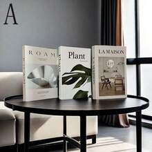 3pcs Modern Decorative Books, Foldable Fake Books, Coffee Table Faux Books, Bookshelf Display Books, Home Office Decor - Multicolor - View 19