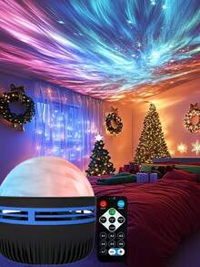 [极光灯投影仪] 2/1 件极光灯投影仪 - 带遥控器的北极光投影仪 - 迷你夜灯投影仪氛围灯，适用于卧室/天花板/派对