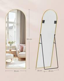 SONGMICS Wall-Mounted Mirrors - Vàng - Xem 6