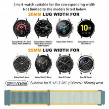 20mm 22mm Nylon Band For Galaxy Watch 7 6 5 4 FE 40mm 44mm/Galaxy 6/4 Classic 47mm 43mm/46mm 42mm/Watch 5 Pro 45mm/3 41mm/Active 2 Men/Women, Sport Loop Strap For Garmin Vivoactive 3/Forerunner 645 - 20, 22 Loops - View 7