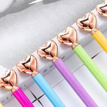 5pcs Heart Shaped Metal Ballpoint Pens - 5pcs - View 2