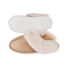New Thickened Plush Home Slippers For Men And Women, Warm, Fashionable, Comfortable And Anti-Slip Indoor Slippers With Closed Toe