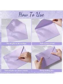 SHEN50 Pieces Of Sage Green Envelopes -A7 Envelopes, Greeting Card Envelopes - Inches, For 5 X 7 Back-To-School Event Invitation Cards, Greeting Cards, Birthday Party Invitation Cards. - Green - View 3