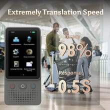 funny panda Al Language Translator Device | No Additional Charges L Translation Does Not Require A Signal Source | Translate 138Languages With WiFi | Translation Multi-Language Touchscreen Translator - Black - View 4