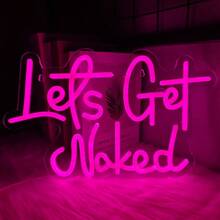 Let's /Adults Only/It's A Vibe/Live Nudes Neon Sign,Vibrant Lady Neon Sign For Wall Decor Letter LED Lights, For Bedroom, Dormitory, Bar, Man Cave, Birthday, Wedding, Parties, Home Decor, Girls Room, USB Power Supply Can Be Reused, Comes With Accessories, Easy To Install.