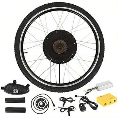 Electric Bike Conversion Kit 26" Rear Wheel Electric Bicycle Motor Conversion Kit 48V 1500W For E-Bike Cycling Hub