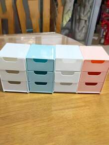 صندوق التخزين المكتبي الصغير، أثاث المكتب، تنظيم المكتب، تخزين المجوهرات والأحمر شفاه والمستحضرات التجميلية، درج للتنظيم