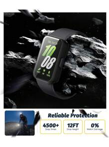 Custodia per orologio + pellicola protettiva per schermo compatibile con Samsung Galaxy Fit 3 da uomo e donna, custodia in PC rigido antiurto e antischeggiatura, compatibile con pellicola protettiva in vetro temperato HD, protezione posteriore per il polso dai danni