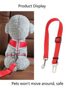 1 Cinturón de seguridad para mascotas, Cinturón de seguridad retráctil fijo para perros y gatos, Suministros para mascotas, Hebilla del cinturón de seguridad para mascotas, Tracción de poste, Arnés retráctil para gatos y perros, Accesorios para collares de perro, Suministros para mascotas para exteriores