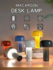1 pezzo Lampada da tavolo a fungo a LED, lampada da comodino per camera d'albergo, lampada da scrivania, lampada moderna e minimalista per decorazione