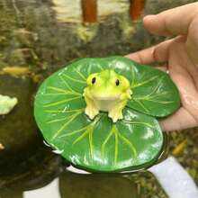 Jetec Miniature Frog Garden Statue, Green Frog Statue Outdoor Decoration Courtyard And Garden Decoration Fairy Birthday Relocation Gift Home Accessories Lawn Decoration (Simple Style)