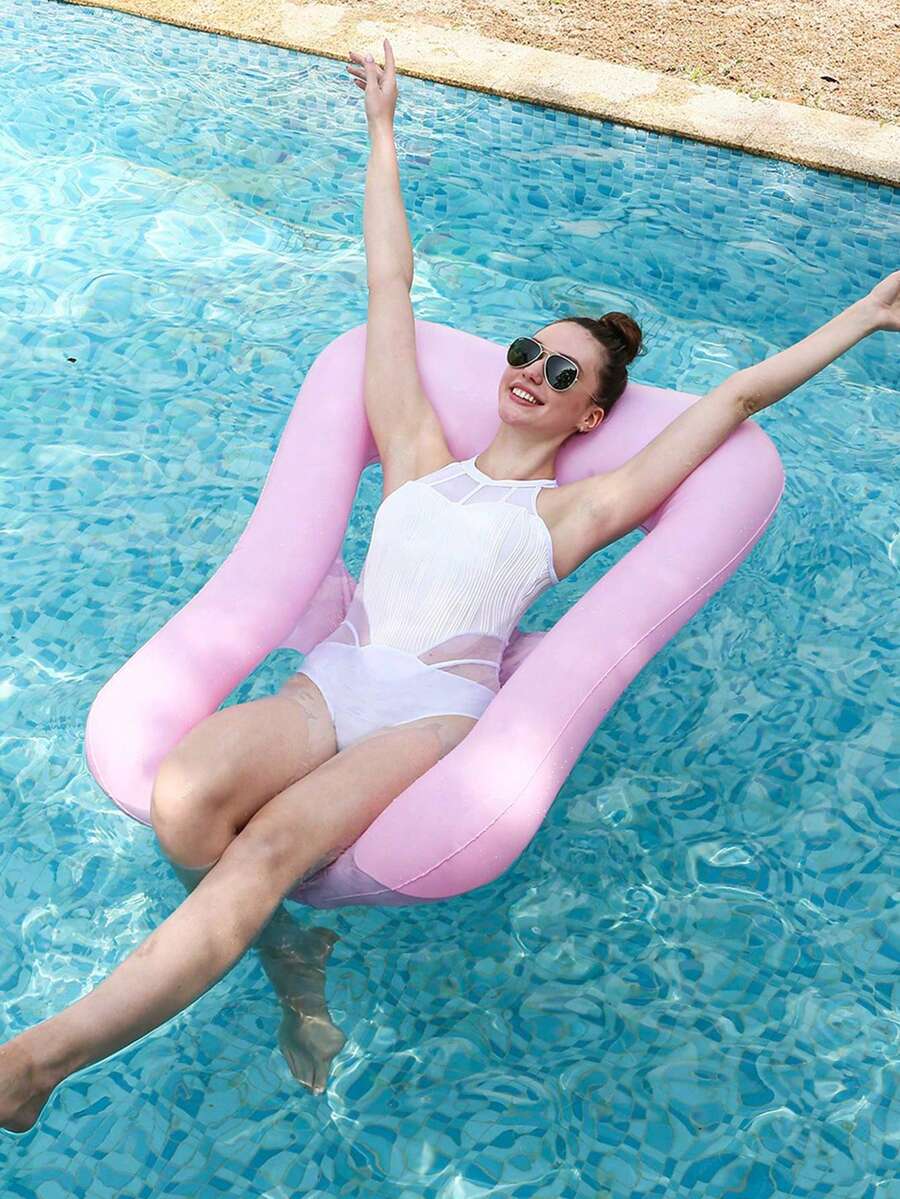 Square-Shaped Inflatable Water Float With Backrest, Foldable, Can Be ...