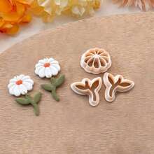 Bohemian Floral Clay Cutters Mold Spring Hollow Flower Leaf Polymer Clay Cutter For Jewelry Making DIY Crafting Kit Tools